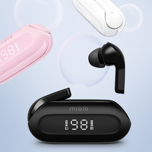 Mibro Earbuds 3 Earphone TWS Bluetooth 5.3 IPX4 Vattentät ENC HD Call Noise Reduction Touch Control - Vit