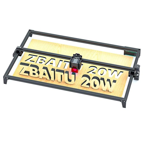 ZBAITU M81 F20 VF 20W Laser Engraver Cutter with Updated Drag Chain Kits, Fixed-focus, Air Assist, 0.08x0.08mm Spot, 10000mm/min Engraving Speed, Dual Fans, WiFi Connection, Support SD Card Offline Working, 810*460mm