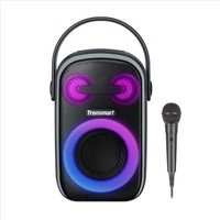 Tronsmart Halo 110 Outdoor- und Party-Lautsprecher mit kabelgebundenem Karaoke-Mikrofon, 60 W, IPX6 wasserdicht
