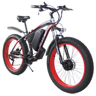 GOGOBEST GF700 Electric Bike 26in 17.5AH 2*500W Motor 50Km/h Black Red