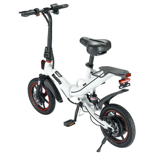 Niubility B14 Folding Ebike 14 Inch 15Ah Battery 25Km/h 400W White