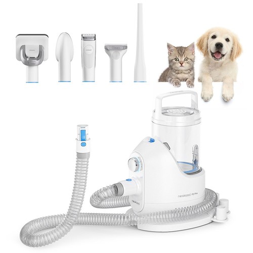 Neakasa P2 Pro Dog Clipper with Pet Hair Vacuum Cleaner, 10500Pa Suction Pet Grooming Set, Pet Hair Clipper with 5 Care Tools, 5 Combs