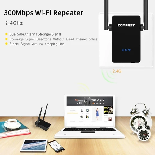 Connect Shop: Répétiteur wifi Comfast WR 304S 300mbps 4 Antennes
