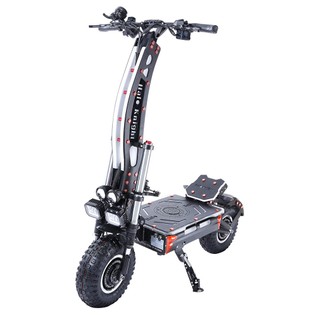 Halo Knight T107Max Off-road Electric Scooter 14 Inch Pneumatic Tires 2*4000W Dual Motors 120Km/h Max Speed 72V 50Ah Battery 125KM Max Range 200KG Max Load XOD Hydraulic Brake & Electric Brake Black