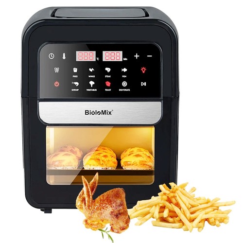 BioloMix AF536 Multifunctional Air Fryer, 1400W Electric Oven, 7L Capacity, 8 Cooking Presets, Touch Screen, 60min Timer