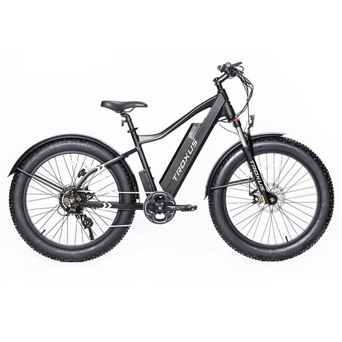 Troxus Vulcanus Electric Bike 26*4.0 Inch Fat Tire 750W Motor 42Km/h Speed 48V 16Ah Samsung Battery 7-Speed Shimano GearRoad Snow Mountain Bike