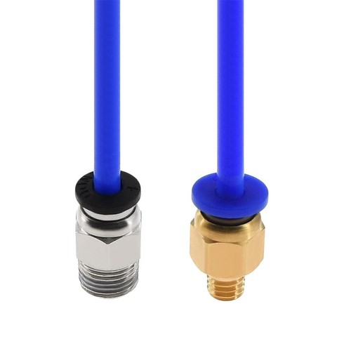 ZWEI BÄUME 3 Stück 1 m blauer PTFE-Schlauch 3 Stück PC4-M6 Pneumatikstecker 3 Stück PC4-M10 Stecker für 3D-Drucker 1,75 mm Filament