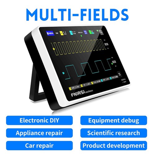 FNIRSI 1013D Oscilloskop Handhållet Tablet Oscilloskop, Portabelt Digital Storage Oscilloscope Kit 2 kanaler