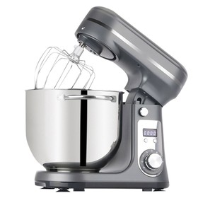 BioloMix BM601 1200W Kitchen Food Stand Mixer Grey