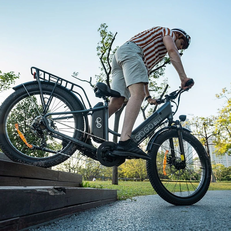 GOGOBEST GF850 Electric Bike 500W Mid-Motor 32Km/h 2*10.4AH Grey