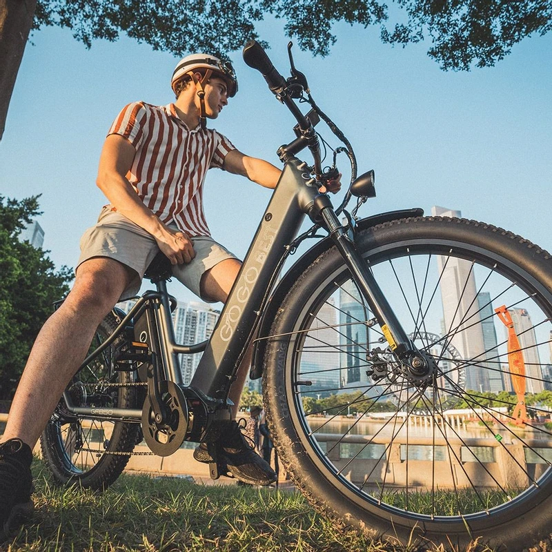 GOGOBEST GF850 Electric Bike 500W Mid-Motor 32Km/h 2*10.4AH Grey
