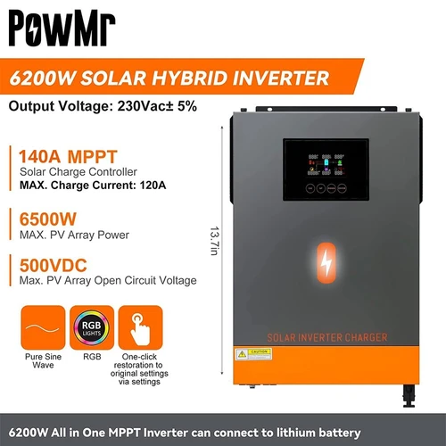 PowMr 6200W Hybrid Solar Inverter