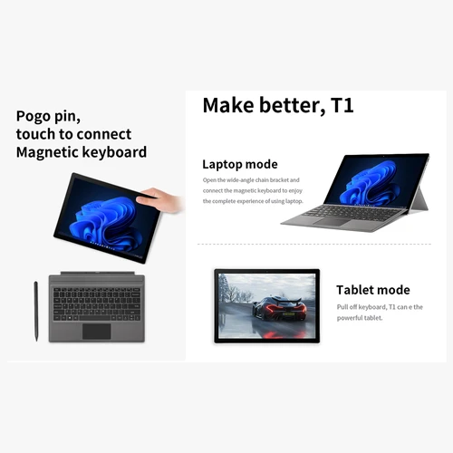 Tablette pc portable T1, 2 en 1, écran IPS de 13 pouces, wi-fi 6,  processeur Intel 12e génération, ONE-NETBOOK, i7-1260P, 16 go + i5-1240P  go/1 to/2 to, 512, 4096