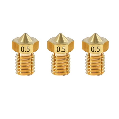 TWO TREES 3pcs 0.5mm Brass E3D V6 Nozzle with M6 Thread