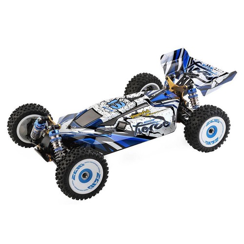 Wltoys 124017 V2 Uppgraderad 4300KV Motor 1/12 2,4G 4WD 75km/h Borstlöst metallchassi RC Car RTR - Två batterier