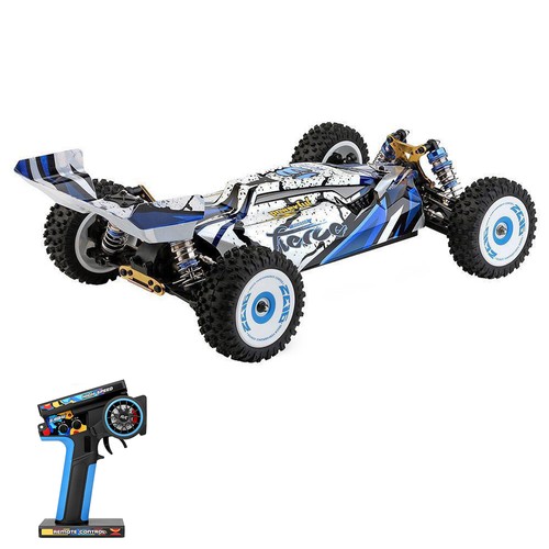 Wltoys 124017 New Upgraded 4300KV Motor 1/12 2.4G 4WD 75km/h Brushless Metal Chassis RC Car RTR - Two Batteries