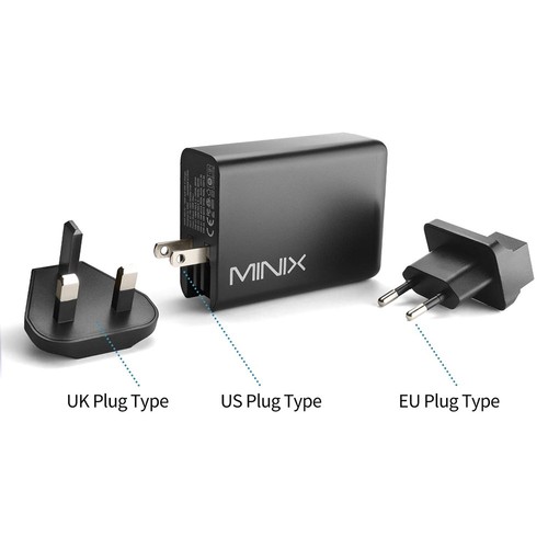 MINIX P2 100W GaN Schnellladegerät mit 2* USB-A 2*USB-C Ports