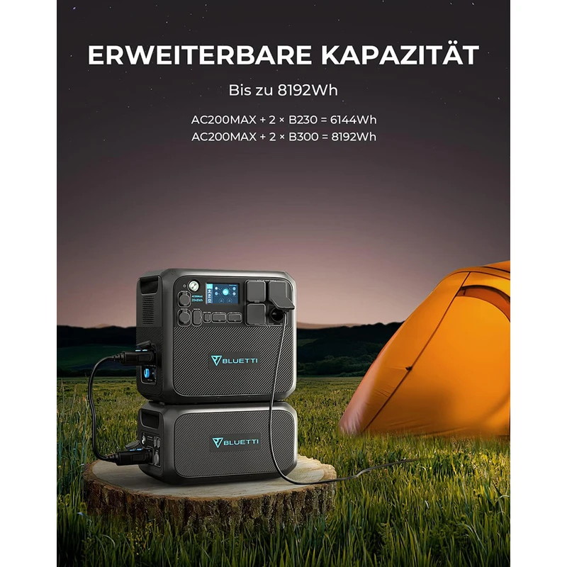 BLUETTI AC200MAX 2200W Portable Power Station Black BLUETTI AC200MAX 2200W Portable Power Station Black