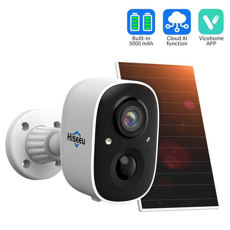 Hiseeu CG6-TZ 2K WiFi Surveillance Camera with Solar Panel