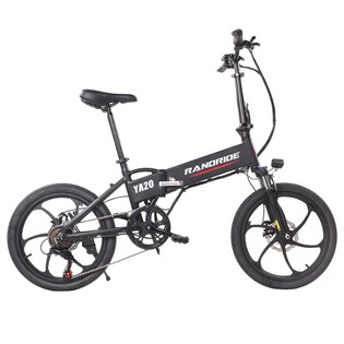 RANDRIDE YA20 Electric Bike 500W Motor 40km/h Max Speed 48V 12.8Ah Battery 80-90 Max Range 20*1.95'' CST Tires 120kg Load Shimano 7 Speed