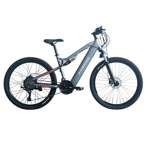 RANDRIDE YG90A Electric Bike 1000W Motor 45km/h Max Speed 48V 17Ah Battery 70-90KM Max Range 27.5*2.4'' CST Tires 120kg Load MicroNew 27 Gears
