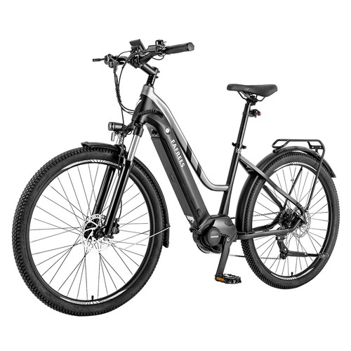 FM8 Pro Elektrofahrrad 27,5 Zoll Luftreifen 36 V 250 W Mittelantrieb 25 km/h Höchstgeschwindigkeit 14,5 Ah Akku 100–120 km Reichweite – Schwarz