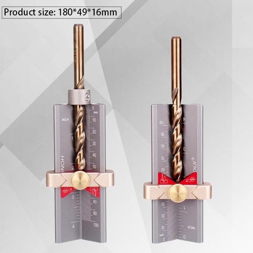 HONGDUI ZS03F 3 In 1 Woodworking Drill Bit Depth Gauge