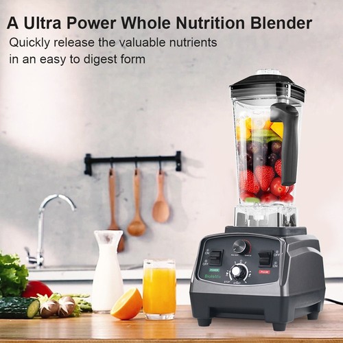 BioloMix T5200 3HP 2200W Timer Mixer, Fruktmatmixer Juicer, 2L Kapacitet, BPA-fri