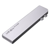 MINIX SD4 GR USB-C 480GB SSD voor Apple MacBook Air/Pro, 400MB/s lees- en 415MB/s schrijfsnelheid, 1*4K@60HZ HDMI, 1* 5K@60Hz Thunderbolt 3, 1*USB 3.0 Gegevensoverdracht tot 5Gbps - Grijs