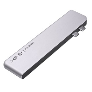 MINIX SD4 GR USB-C 480GB SSD for Apple MacBook Air/Pro, 400MB/s Read & 415MB/s Write Speed, 1*4K@60HZ HDMI, 1* 5K@60Hz Thunderbolt 3, 1*USB 3.0 Data Transfer Up to 5Gbps – Grey