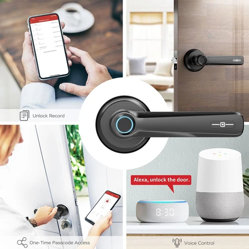 GEEKSMART Smart Door Lock, Fingerprint Door Lock Smart Lock Biometric Door  Lock Fingerprint Door Knob with App Control, Suitable for