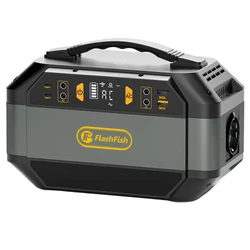 Flashfish P56 Portable Power Station, 288.6Wh/78000mAh Battery Pack Solar Generator, 330W AC Output, 600W Peak Output,  230V Pure Sine Wave, 9 Outlets, LED Display