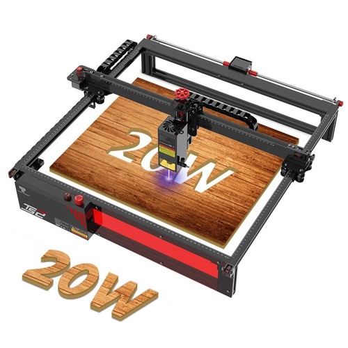 TWO TREES TS2 20W Laser Engraver Cutter, Auto Focus, Air Assist, 32Bit Mainboard, APP Control, Offline Engraving, 410*410mm