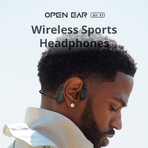 Coowoo OPENEAR Air-X1 Headset, Bluetooth 5.1, 7 Stunden Spielzeit für Sport, Schwarz