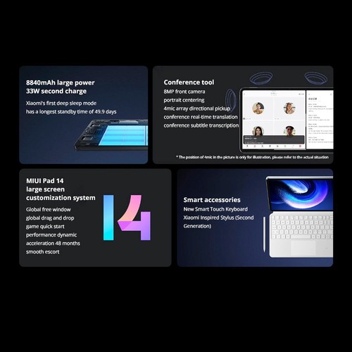 Xiaomi Pad 6 CN Version 8GB RAM 128GB ROM Black