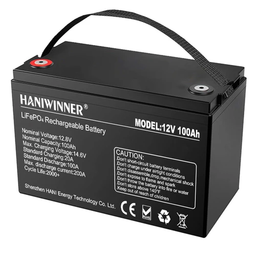 HANIWINNER HD009-10 12.8V 100Ah LiFePO4 Lithium Battery Pack