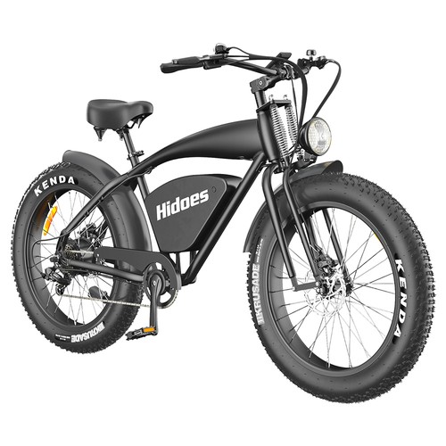 Hidoes B3 Electric Mountain Bike 26*4.0 Inch Off-Road Fat Tires 1200W Brushless Motor 25Km/h Max Speed 48V 17.5Ah Battery for 50-60KM Mileage