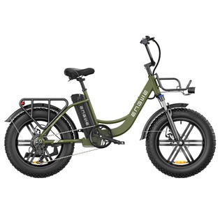 ENGWE L20 Electric Bike 20*4.0 inch Fat Tire 250W Motor 25km/h Max Speed 48V 13Ah Battery 140km Mileage Max Load 120kg Shimano 7-Speed Transmission – Green