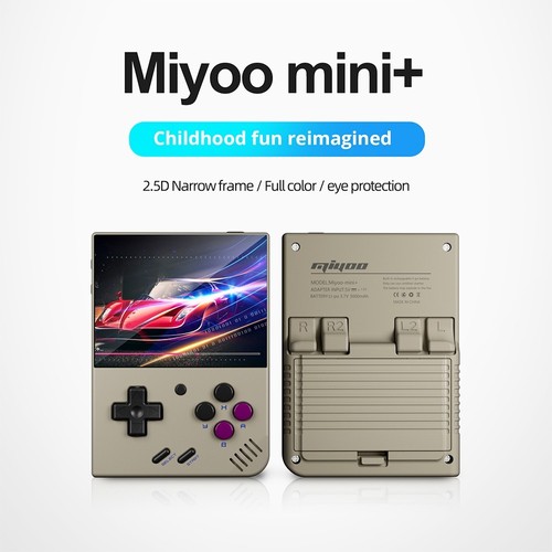 MIYOO Mini Plus-Spielekonsole, 64 GB, Grau