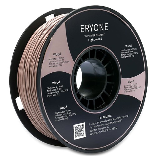 ERYONE 1,75 mm Holz-PLA-3D-Druckfilament, 1 kg