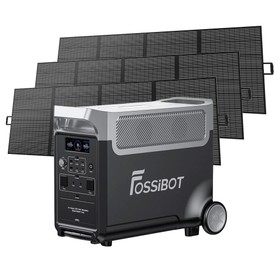 Fossibot F3600 kraftværk + 3 x FOSSiBOT SP420 solpanel