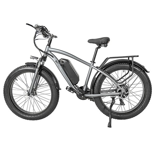 CMACEWHEEL M26 Elektrofahrrad 26*4,0 Zoll CST Fat Tire 750W Motor 40-45km/h Höchstgeschwindigkeit 48V 17Ah Batterie 75km Reichweite – Grau