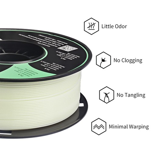 ERYONE 1,75 mm leuchtendes PLA-3D-Druckfilament, 1 kg, Grün