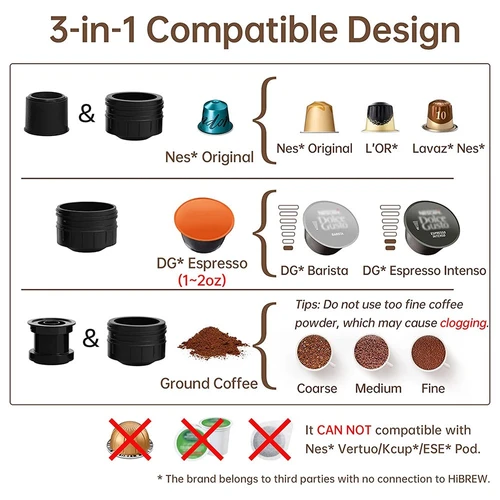 Portable Nespresso or Ground Coffee Capsule Coffee Maker Car 