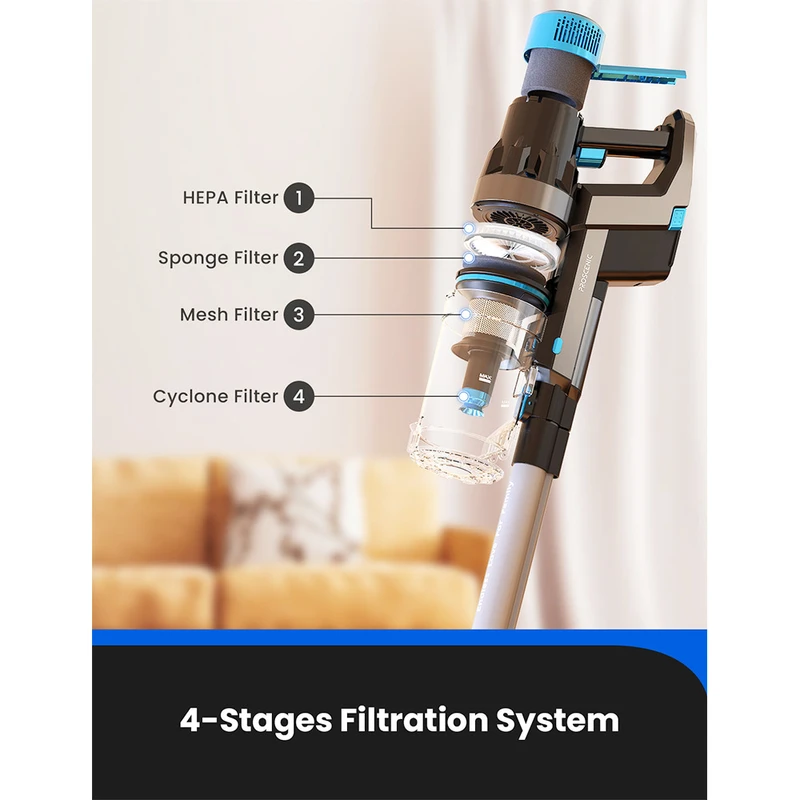 Proscenic P11 Smart Cordless Vacuum Cleaner, Up store to 60mins Runtime, Handheld Vacu