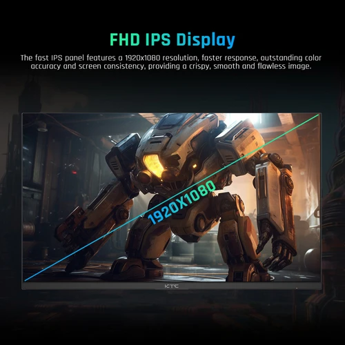 KTC H24T09P - 24 Inch Monitor 1080p 165Hz 144hz Monitor, 1ms GTG Fast IPS  Computer Monitor, HDR, 125% sRGB, HDMI/DP, Eyecare, Adjustable & Mountable