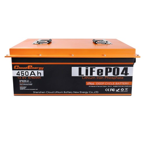 Cloudenergy 12V 450Ah LiFePO4 Battery Pack