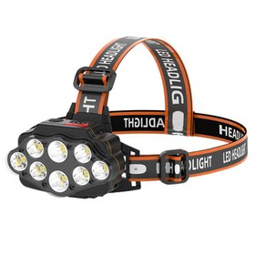 4 Modes 8*XPG LED Headlamp 2 Batteries