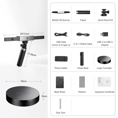 Revopoint RANGE 3D Scanner with Large Turntable