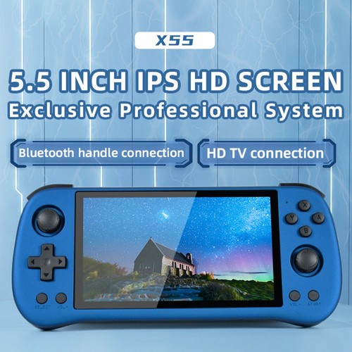 Powkiddy X55 Handheld Game Console 128GB TF Card Blue